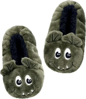 Panda Bros Kid's Animal Slipper Socks, Cartoon Cozy Fleece Indoor Slipper, Fluzzy Warm bedroom Shoes