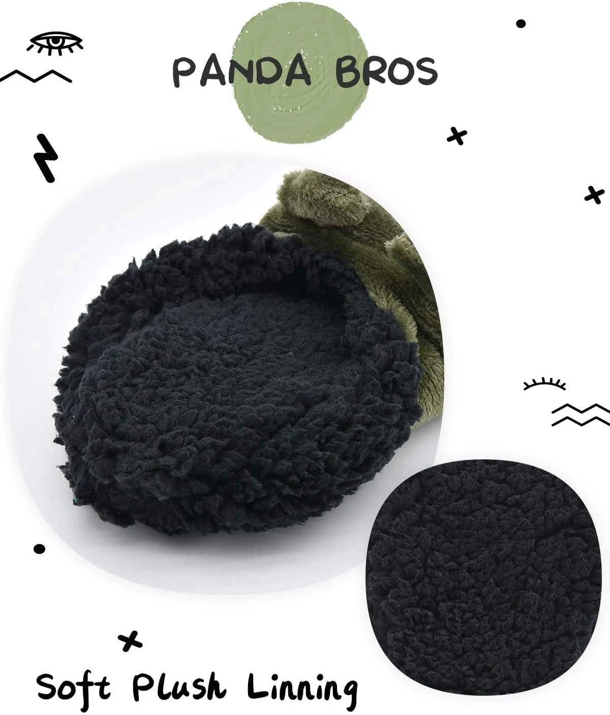 Panda Bros Kid's Animal Slipper Socks, Cartoon Cozy Fleece Indoor Slipper, Fluzzy Warm bedroom Shoes