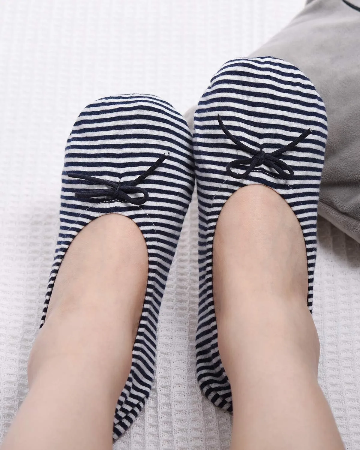 Panda Bros Women's Ballerina House Slippers,Anti-Skid Comfy Warm Ballet Style Slippers