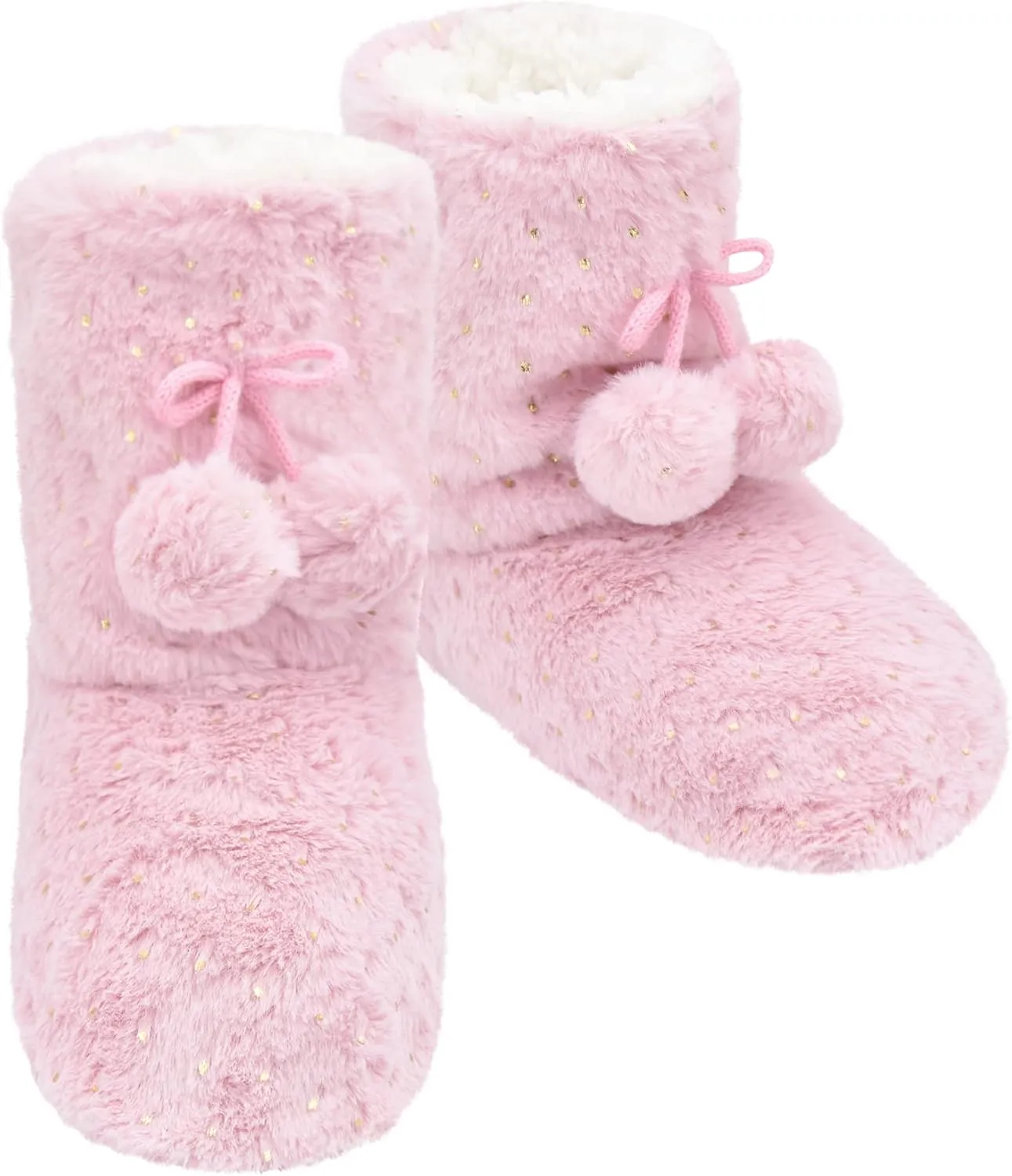 Panda Bros Women's Slipper Sock Indoor Super Soft Warm Fuzzy Lined Booties Slippers, Winter Fluffy House Socks with Grippers