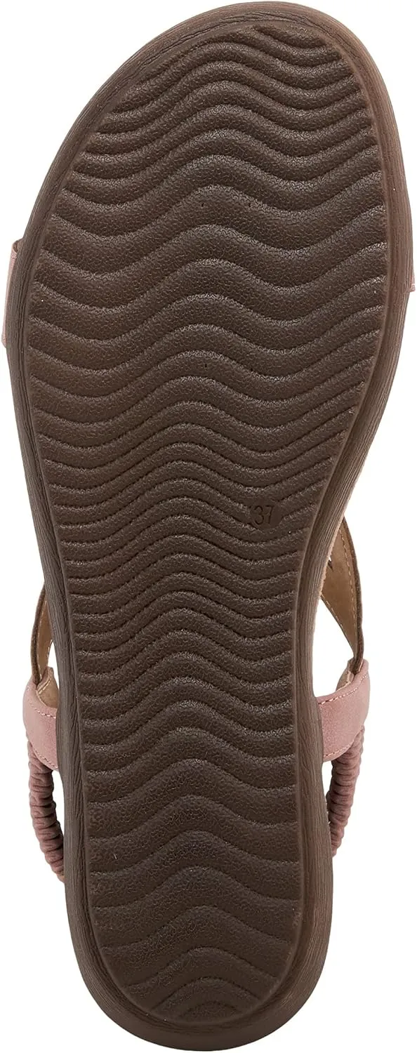 PATRIZIA Volcanic Women's Slingback T-Strap Sandals – Sandals with Slip-On Comfort, Microsuede Insole, Beaded Floral Design