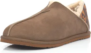 PENDLETON Men's Couch Cruiser Slippers – Double-Face Shearling with Patterned Collapsible Heels and Indoor/Outdoor Sole