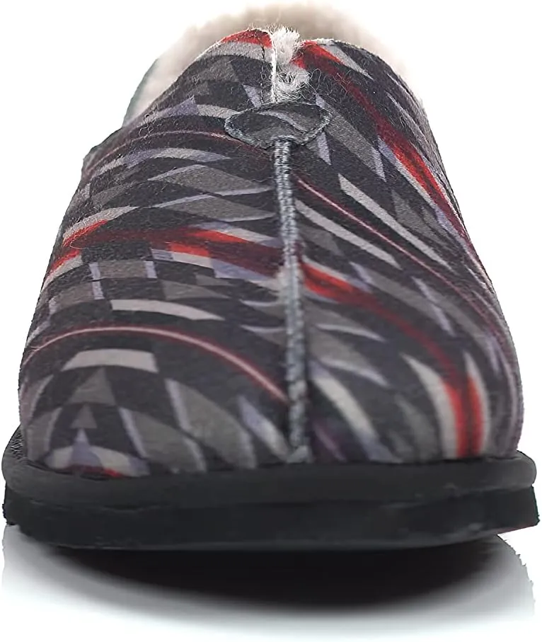 PENDLETON Men's Couch Cruiser Slippers – Double-Face Shearling with Patterned Collapsible Heels and Indoor/Outdoor Sole