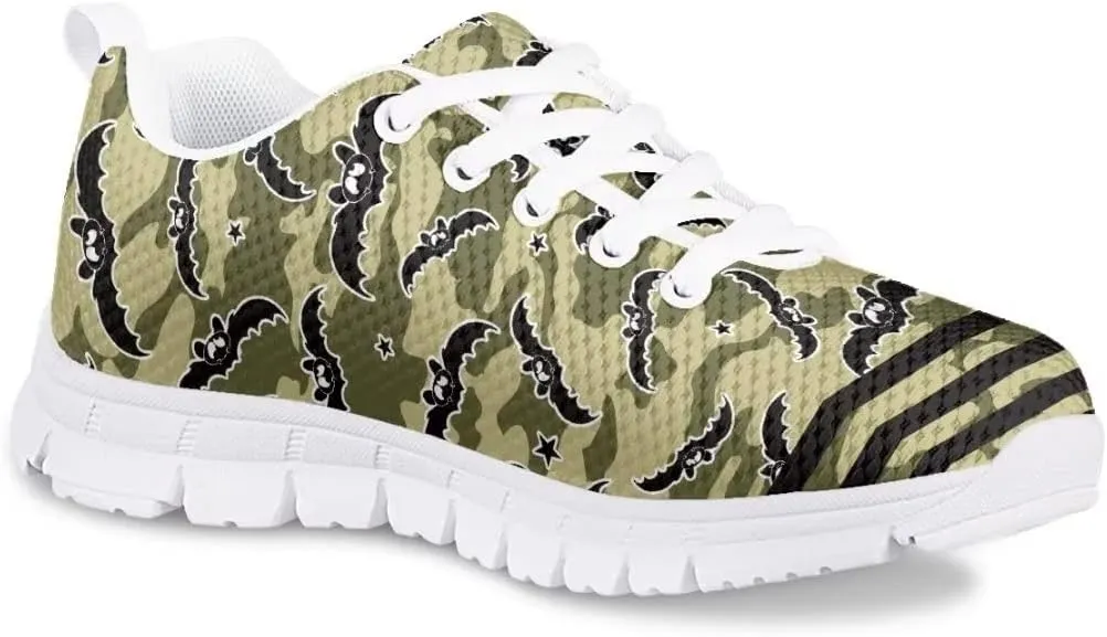 PinUp Angel Cute Sneakers for Girls Breathable Non-Slip Casual Kids Shoe for Back to School