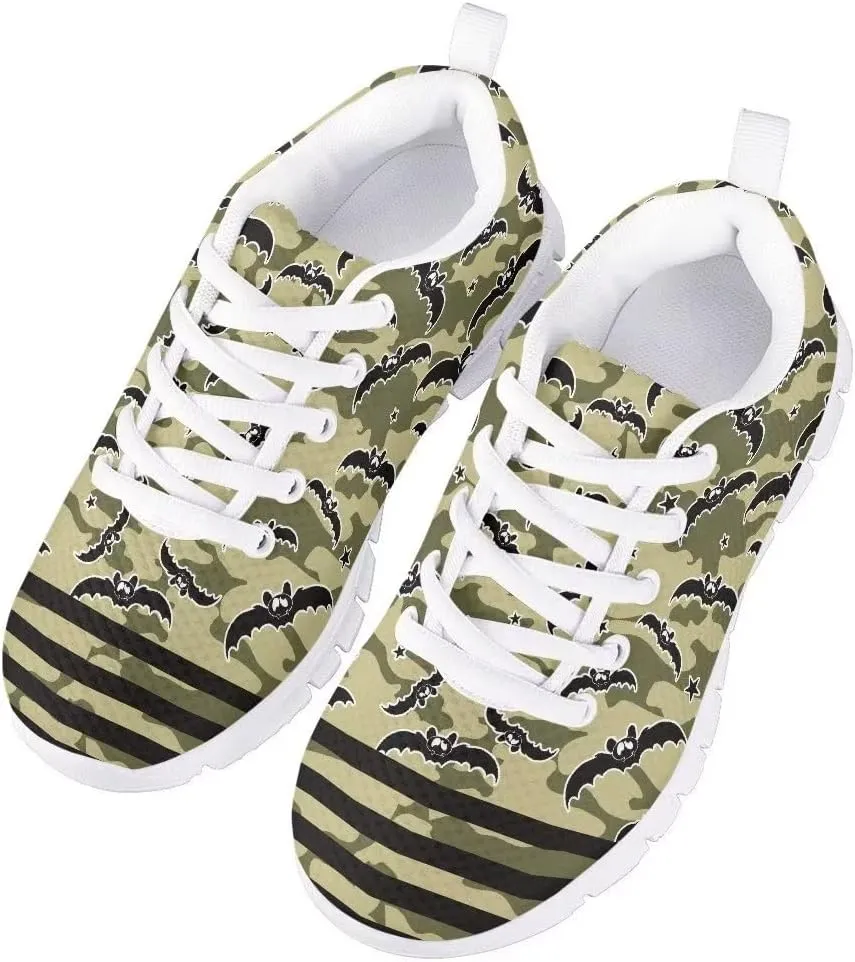 PinUp Angel Cute Sneakers for Girls Breathable Non-Slip Casual Kids Shoe for Back to School