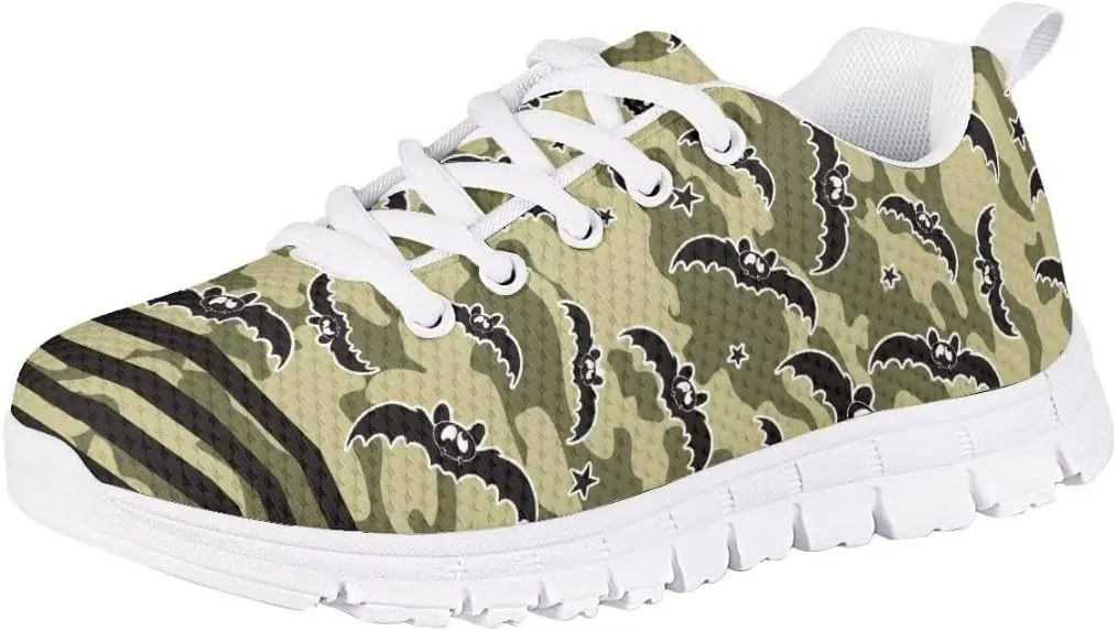 PinUp Angel Cute Sneakers for Girls Breathable Non-Slip Casual Kids Shoe for Back to School