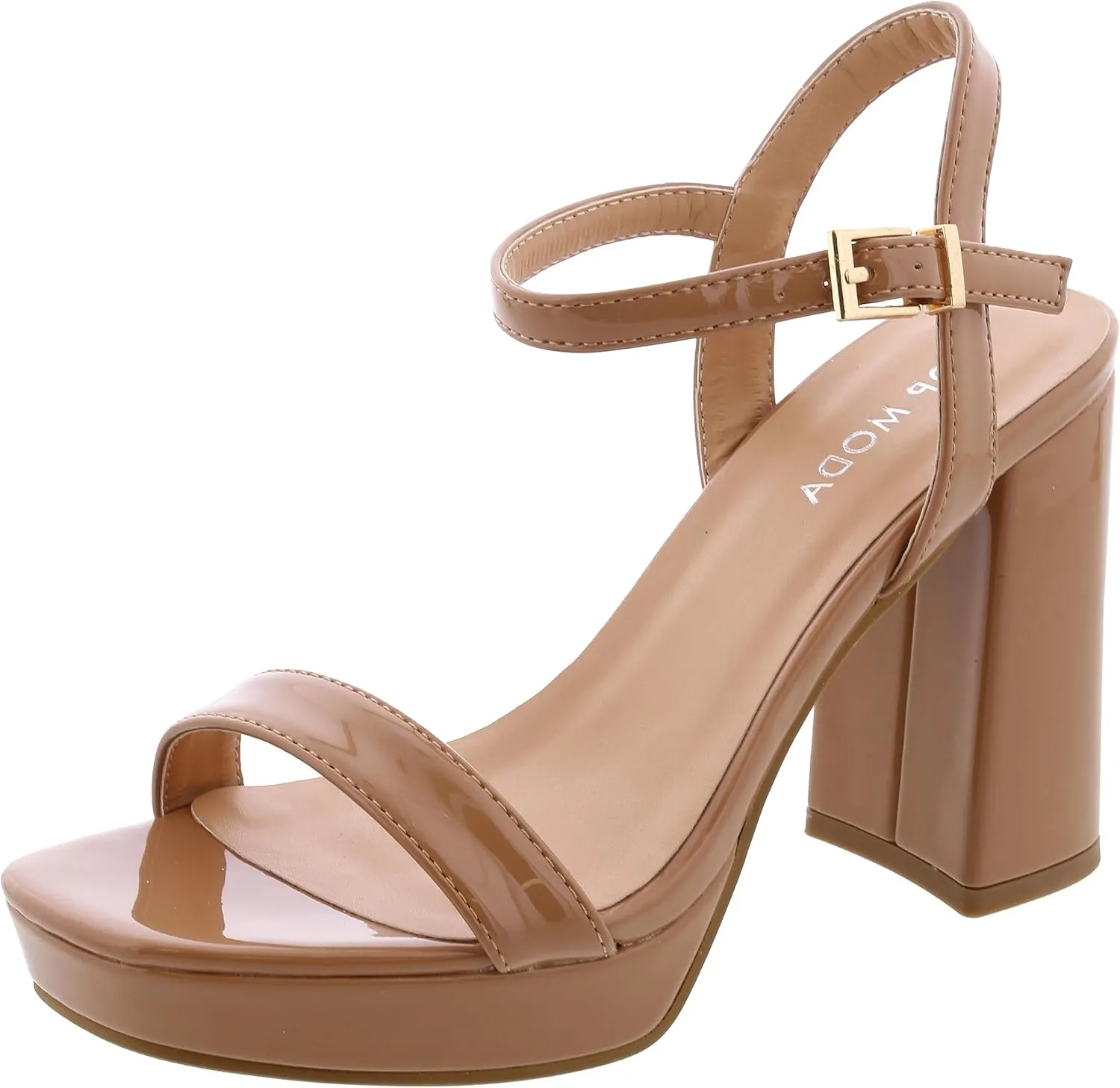 Platform Chunky Heel Open Toe Sandal Ankle Strap