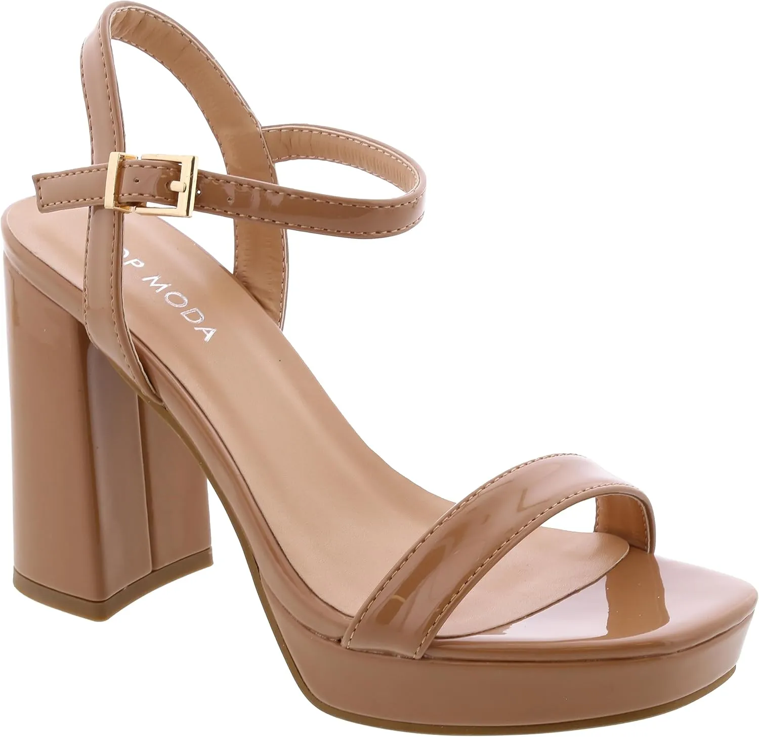 Platform Chunky Heel Open Toe Sandal Ankle Strap