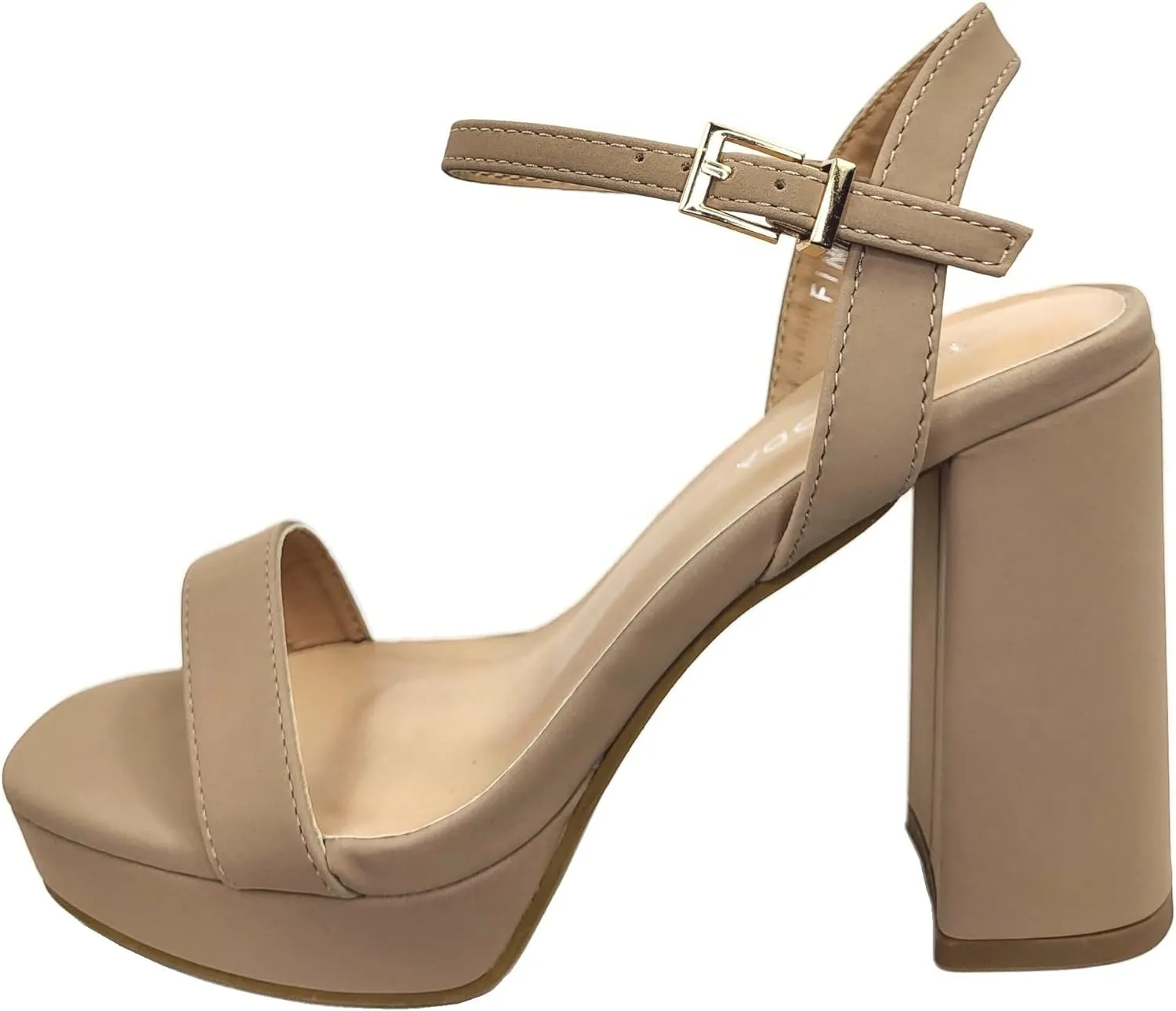 Platform Chunky Heel Open Toe Sandal Ankle Strap