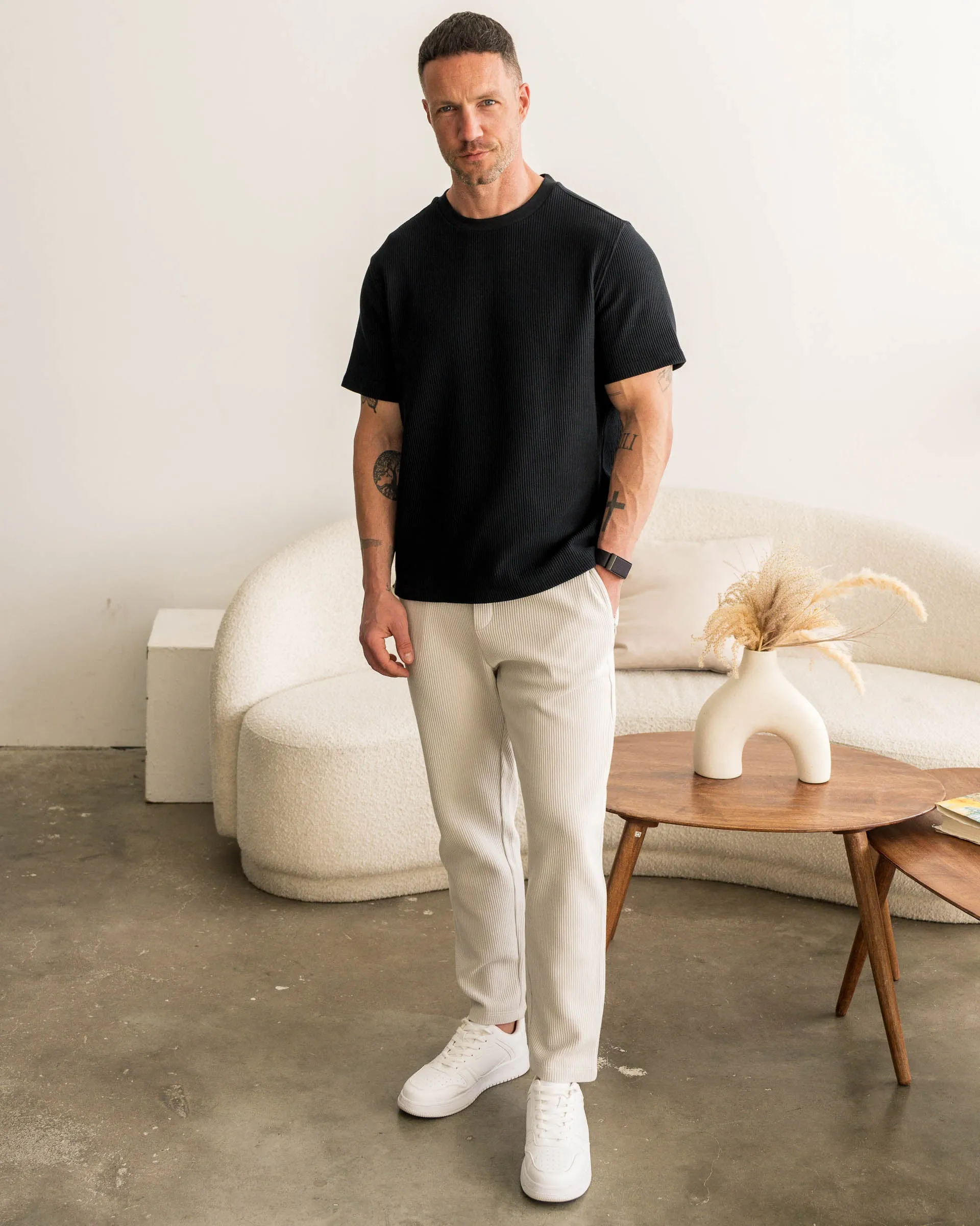 Plissee Pants (Stone)