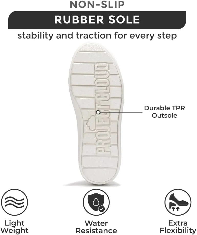 Project Cloud Platform Sneakers for Women - Comfortable Time Off Womens Sneakers - Stylish Lace Up Womens Shoes - Non-Slip Tennis Shoes Women Footwear (Bossy)