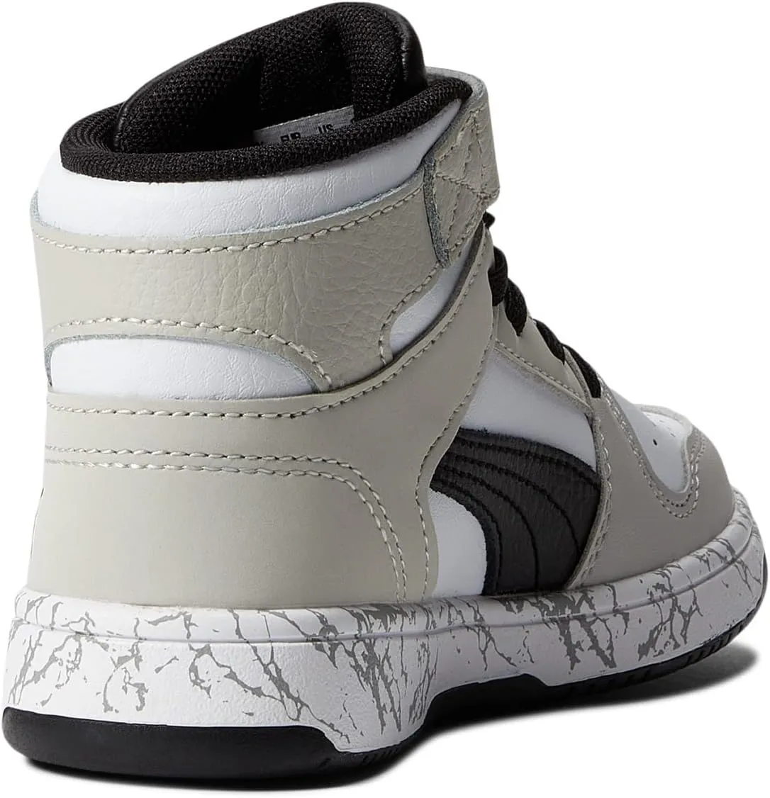 PUMA Kids' Rebound Layup Mid Hook and Loop Sneaker