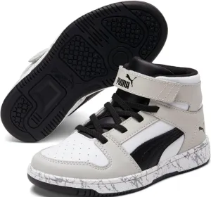PUMA Kids' Rebound Layup Mid Hook and Loop Sneaker