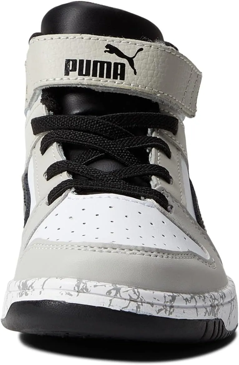 PUMA Kids' Rebound Layup Mid Hook and Loop Sneaker