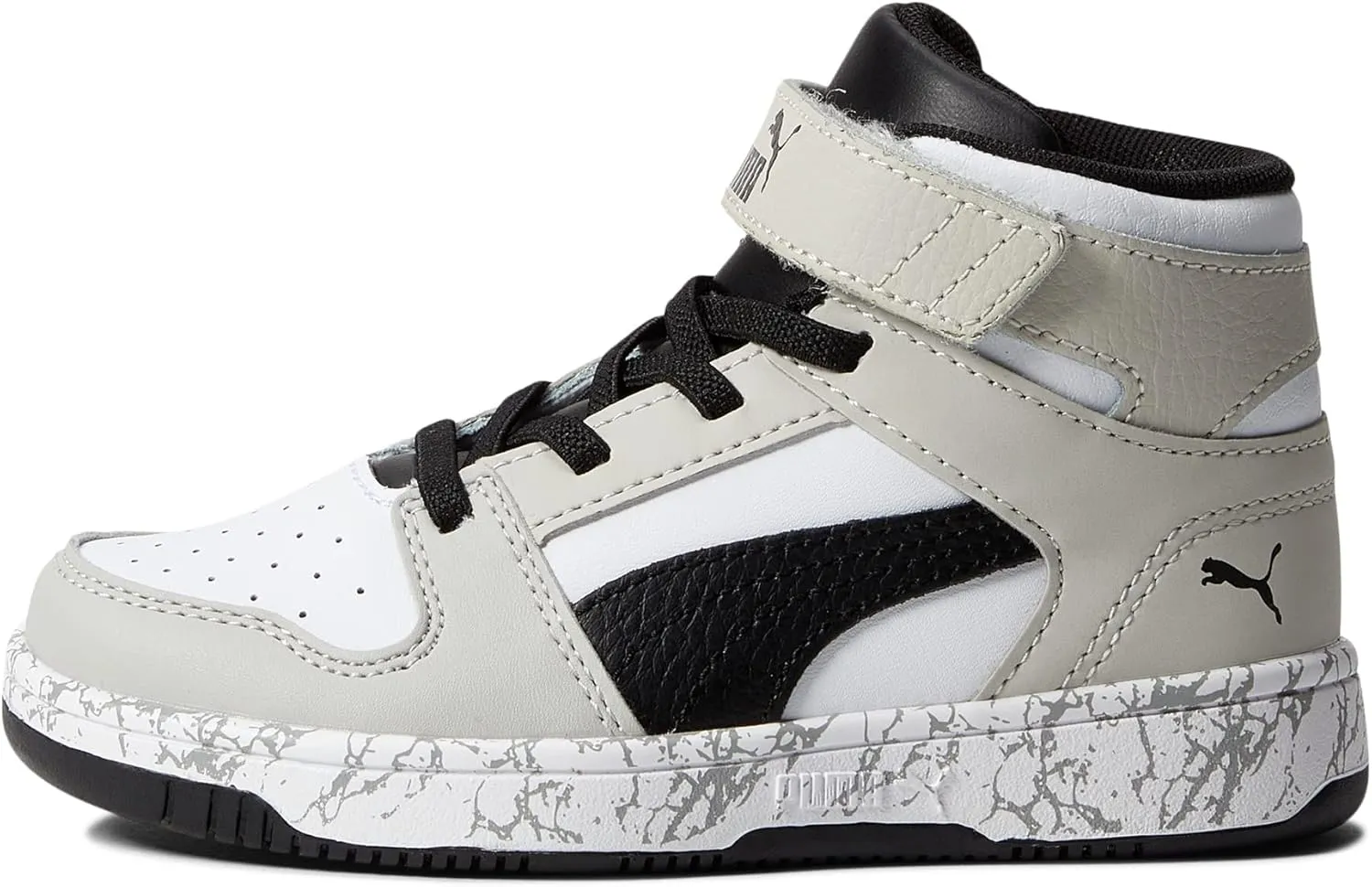 PUMA Kids' Rebound Layup Mid Hook and Loop Sneaker