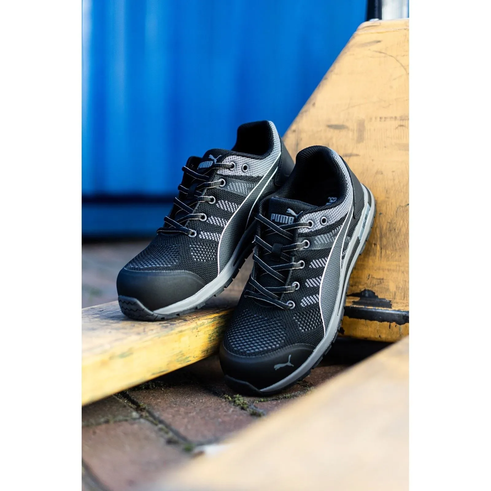 Puma Safety Men's Elevate Knit LOW S1 Safety Trainer in Black