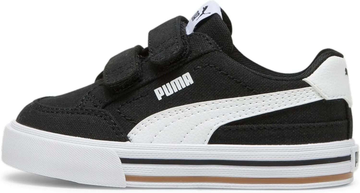 PUMA Unisex-Child Court Classic Vulc Hook and Loop (Little Kid) Sneaker