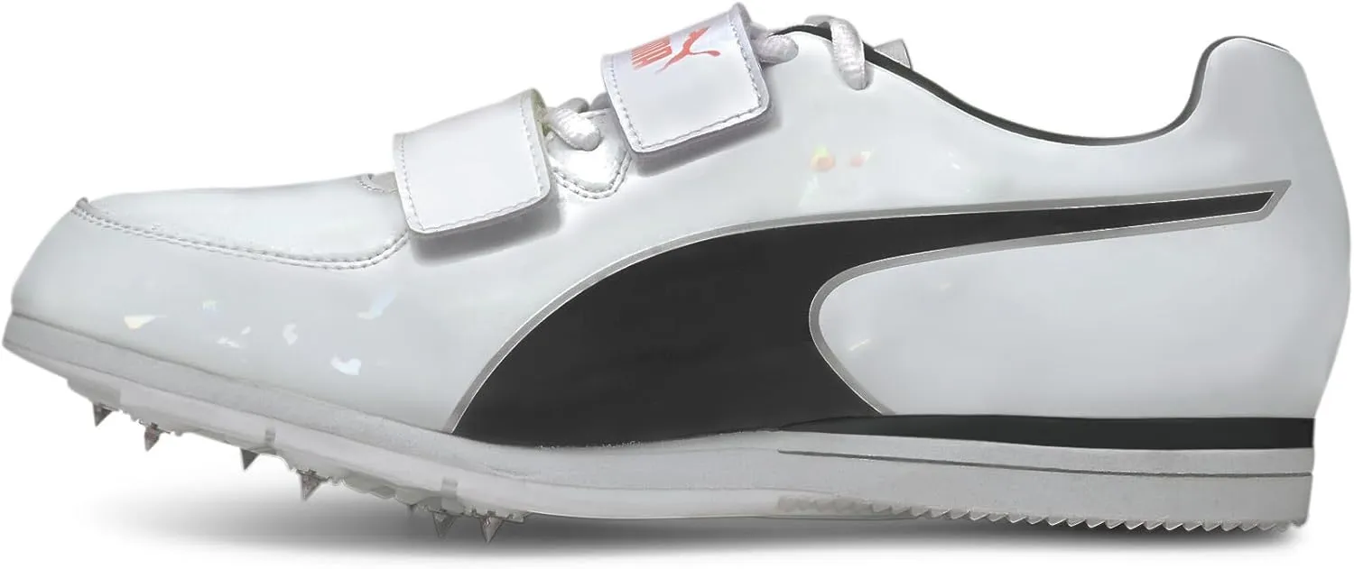 PUMA Unisex Technical Sport Track and Field Shoe, White Black Lava Blast, 12.5 US Women