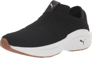 Puma Women's Enlighten Sneaker, Black White, 6