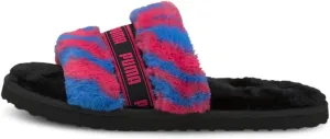 PUMA Womens Fluff Wild Slide Casual Slippers Casual - Black - Size 11 M