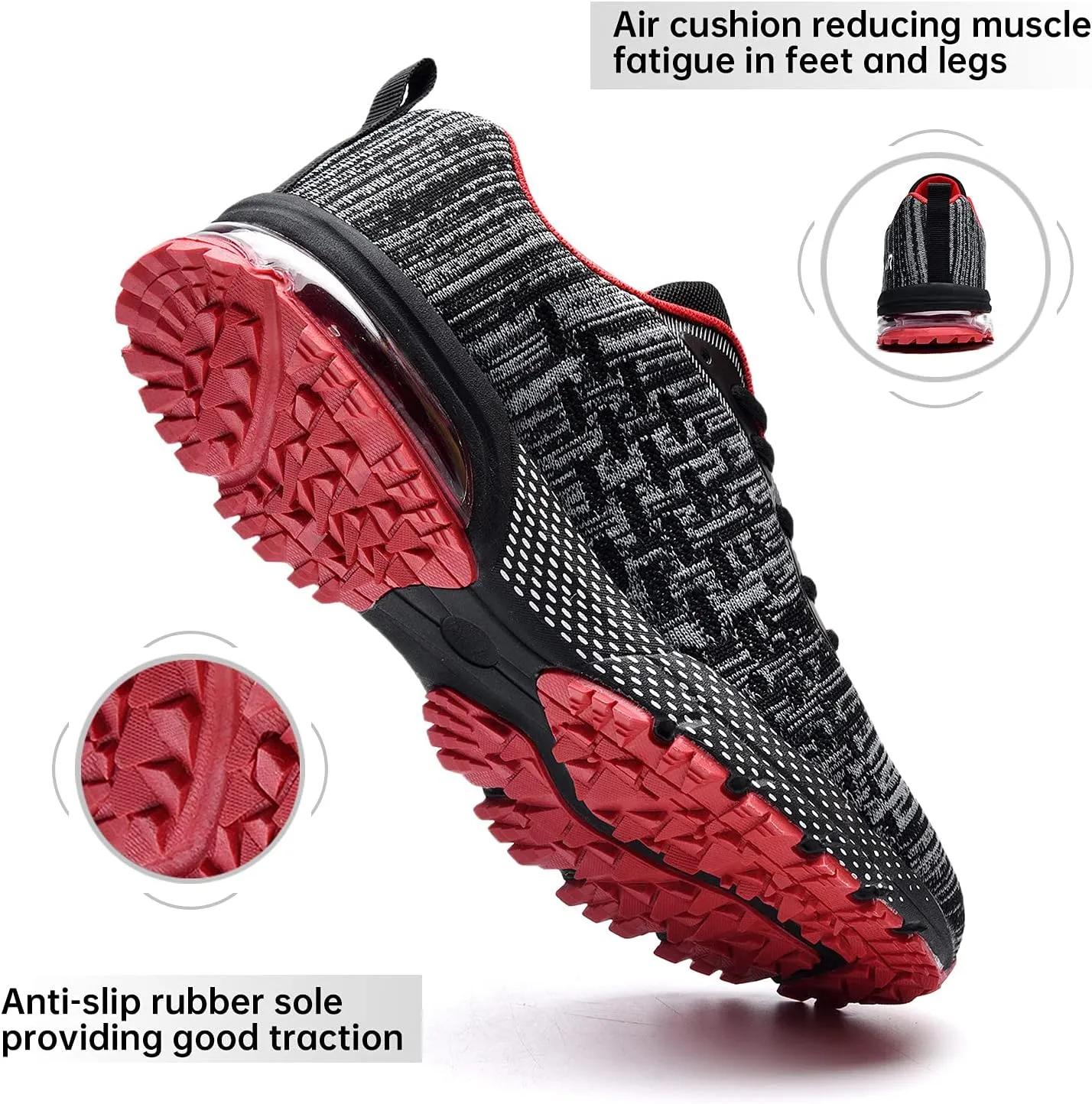 QAUPPE Mens Air Running Shoes Athletic Trail Tennis Sneaker (US7-12.5 D(M)