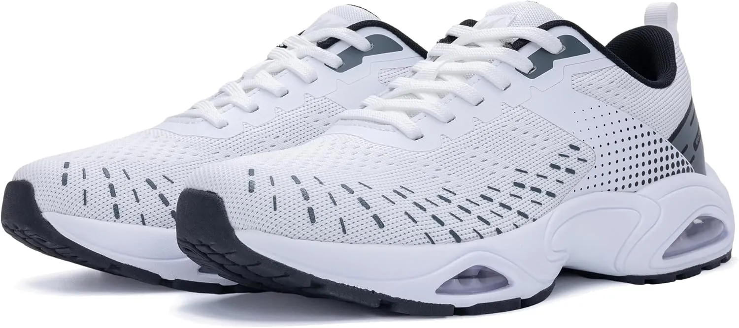 Quseek Mens Air Running Shoes Tennis Athletic Sneakers Lightweight Breathable Walking Sneakers for Gym Jogging Sports US 7-13