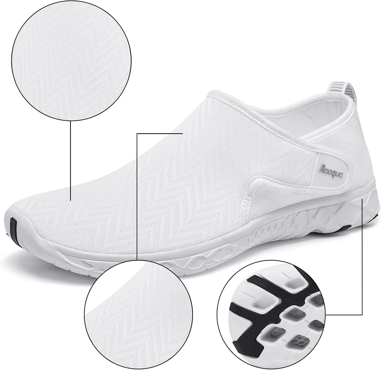 Racqua Women Men Breathable Mesh Water Shoes