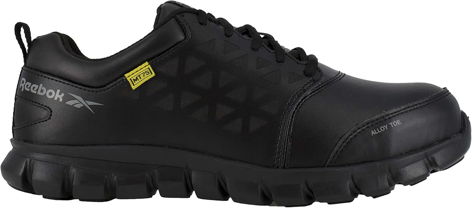 Reebok Men's Rb4046 Sublite Cushion Work Safety Athletic Alloy Toe with Cushguard Shoe Black