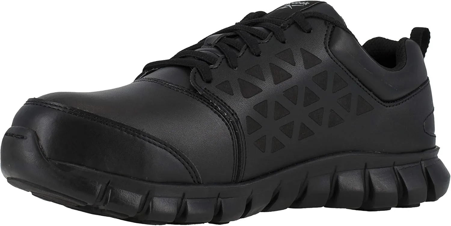 Reebok Men's Rb4046 Sublite Cushion Work Safety Athletic Alloy Toe with Cushguard Shoe Black