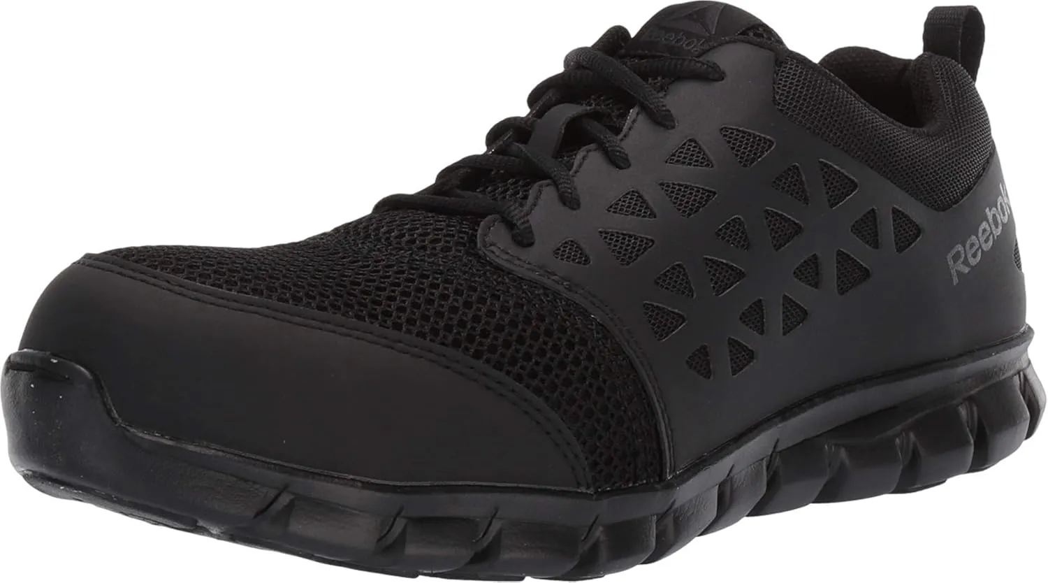 Reebok Work Men's RB409 Sublite Cushion Work Safety Athletic Composite Toe Shoe Black, 17 Wide