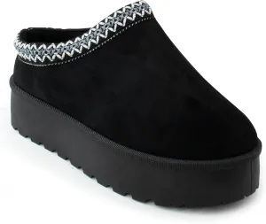 RF ROOM OF FASHION Women's Platform Shearling Mule Clog