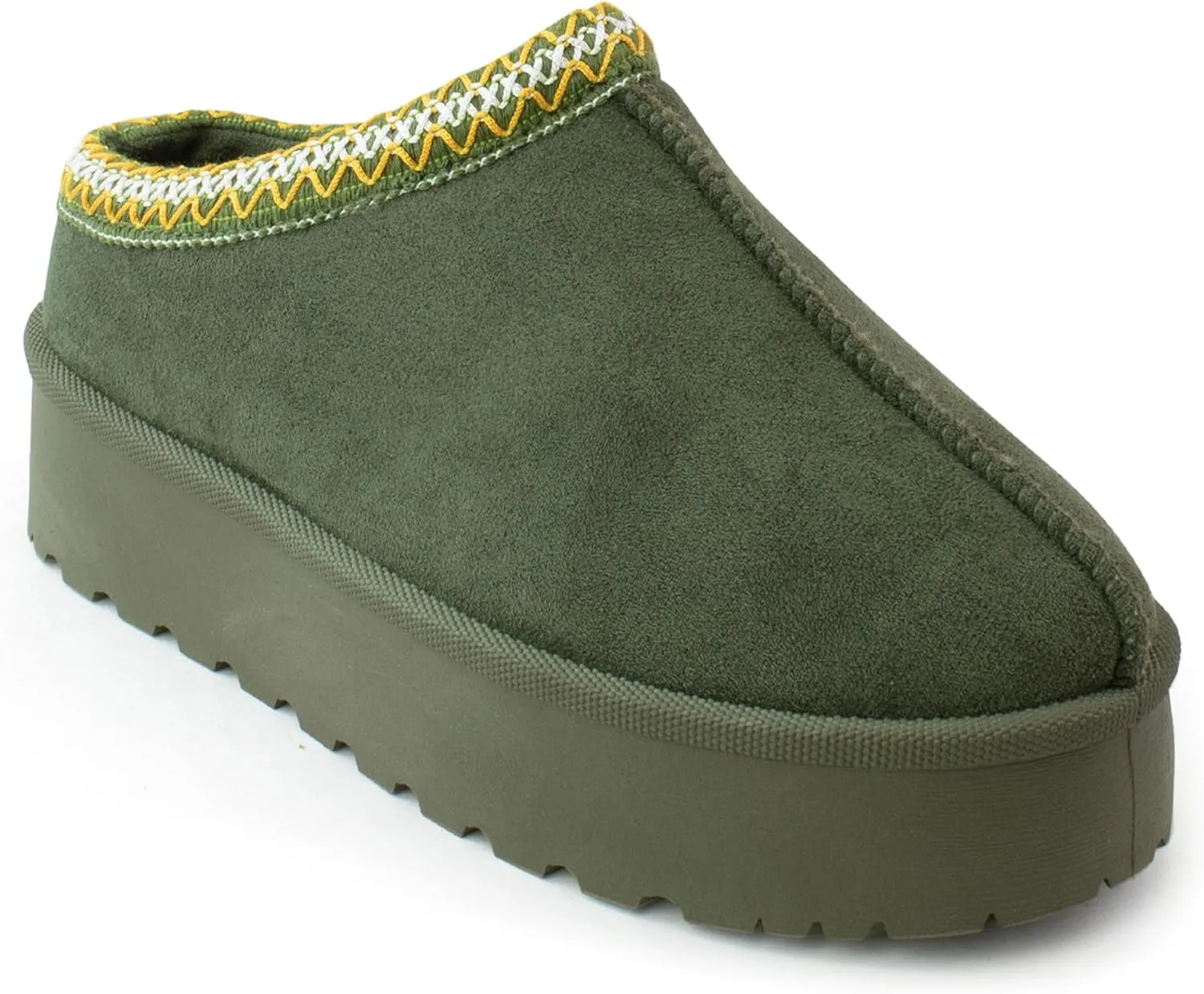 RF ROOM OF FASHION Women's Platform Shearling Mule Clog