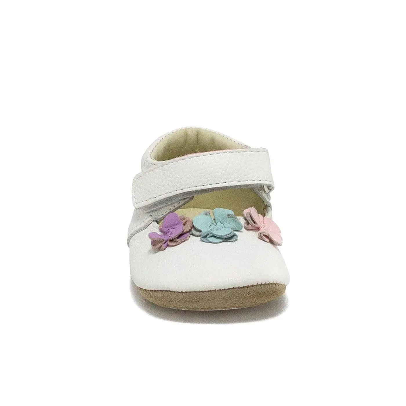 Robeez S22 - First Kicks Flexible Sole - Flora - White 6-9m