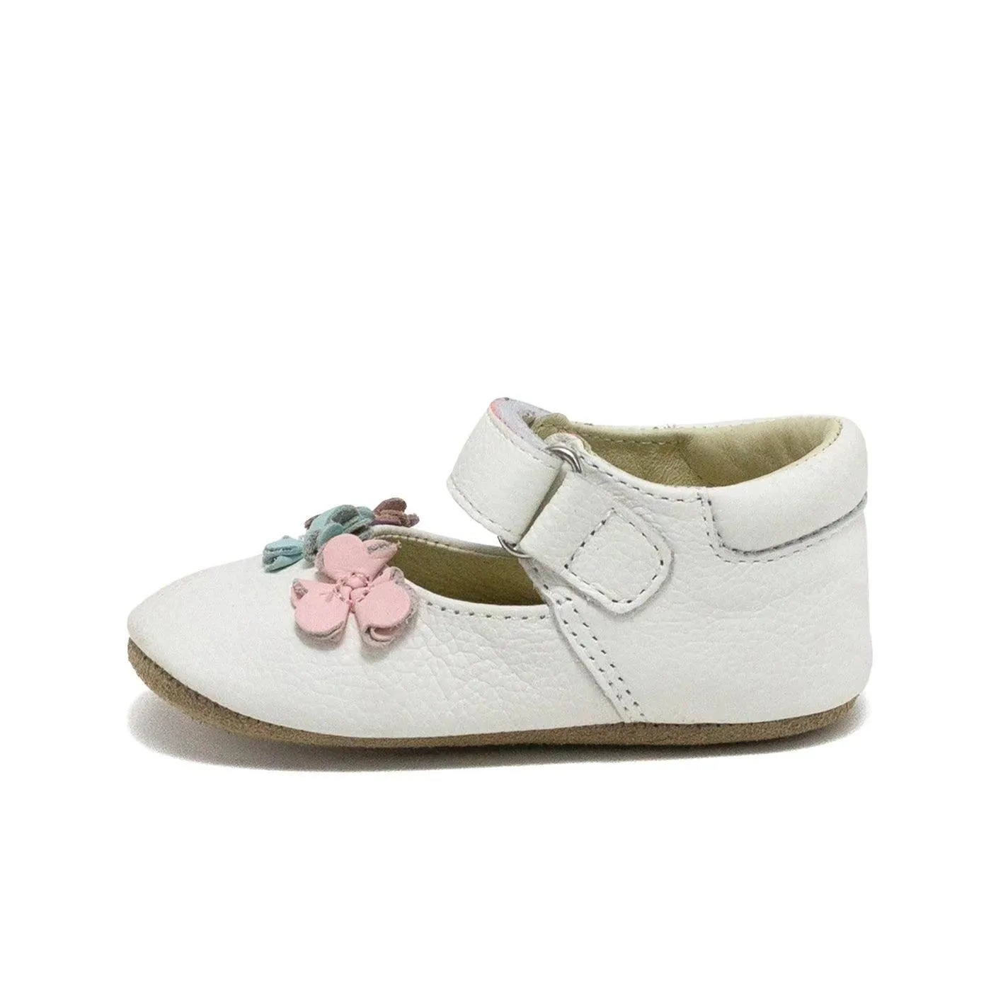 Robeez S22 - First Kicks Flexible Sole - Flora - White 6-9m