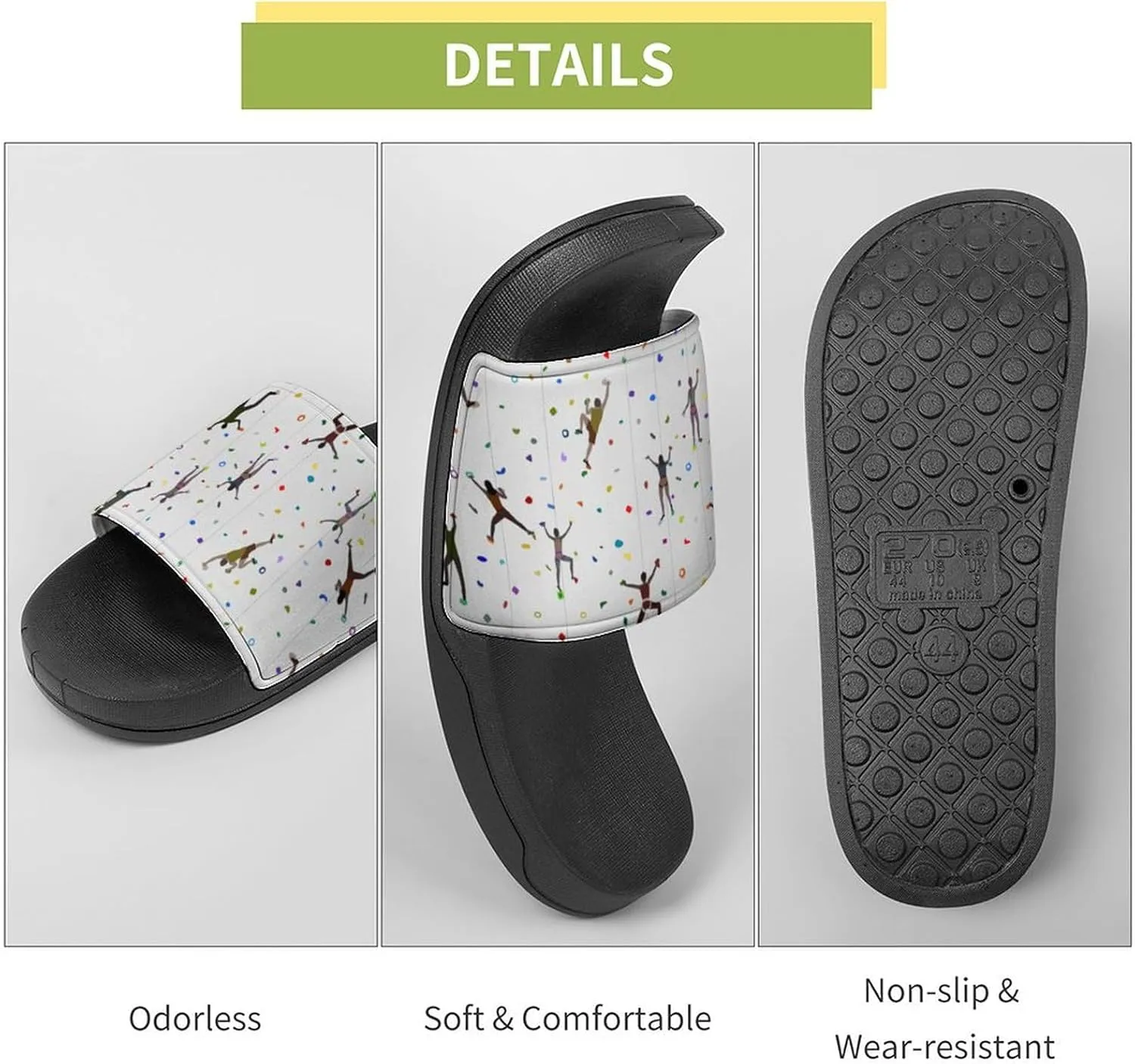 Rock Climbing Slippers for Women Rubber Slides Womens Sandal Slippers