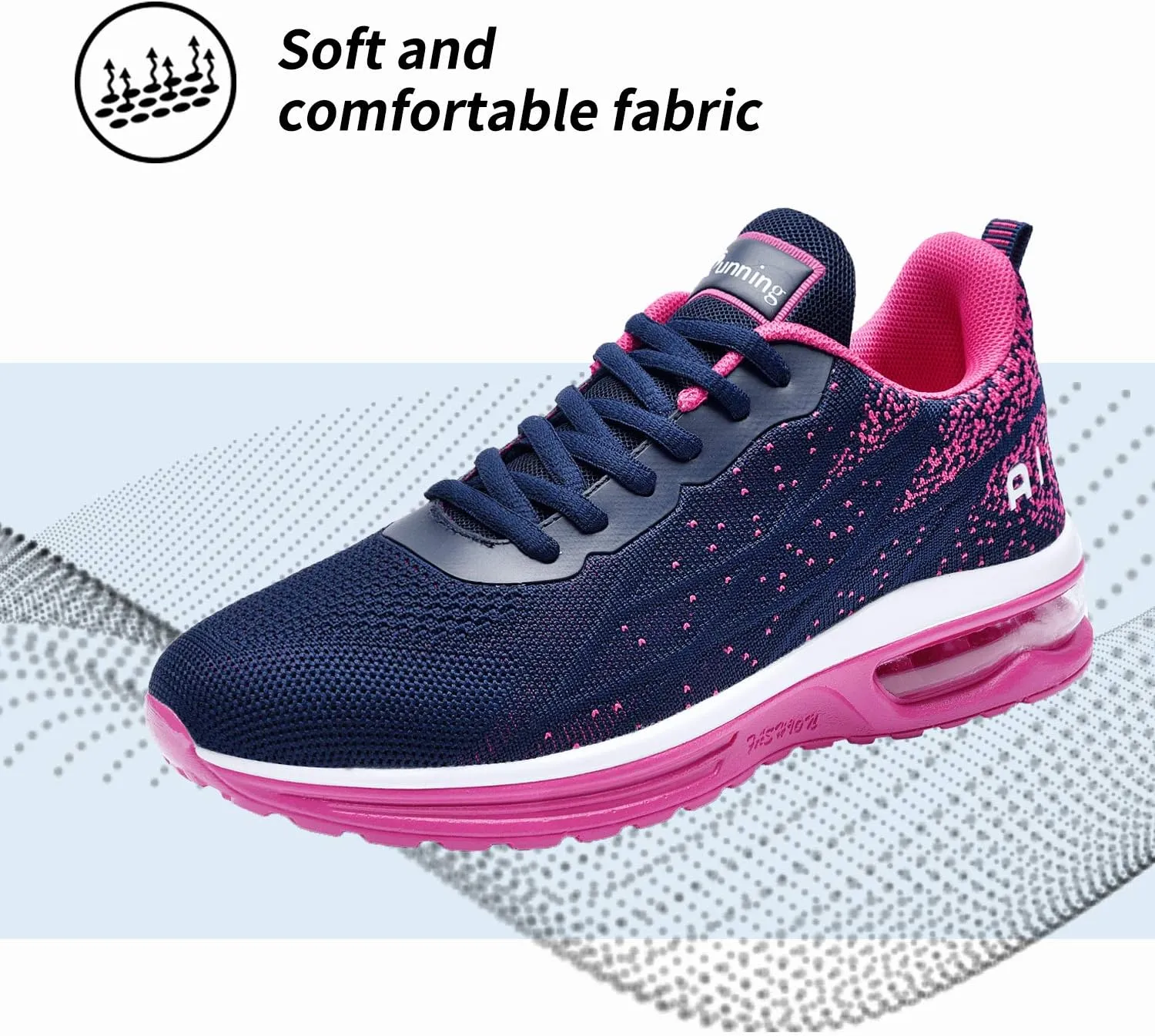 RomenSi Womens Tennis Athletic Running Shoes Fashion Sneakers Breathable Sports Gym Walking Shoes (US5.5-11)