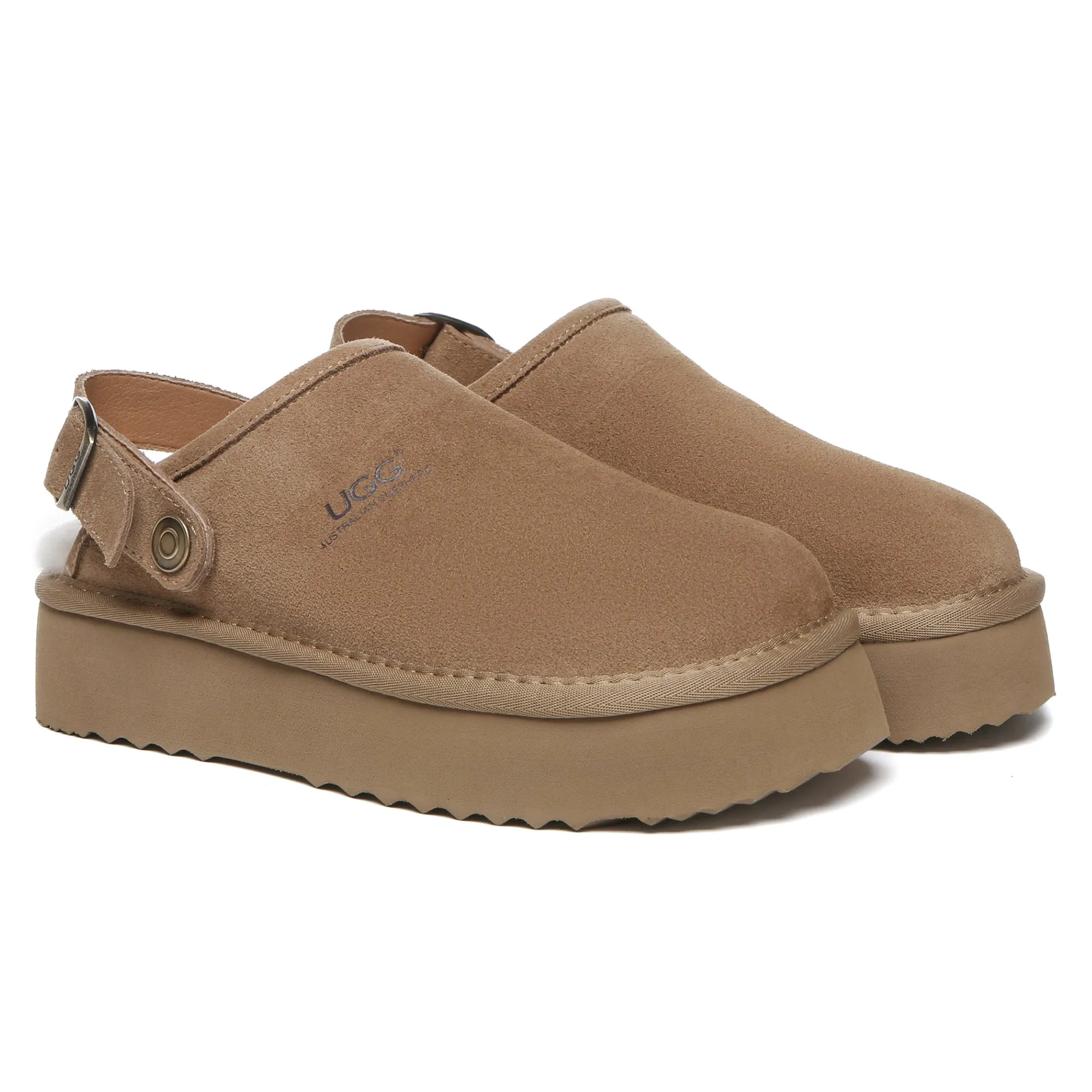 Sady Buckle Strap Platform UGG Slipper