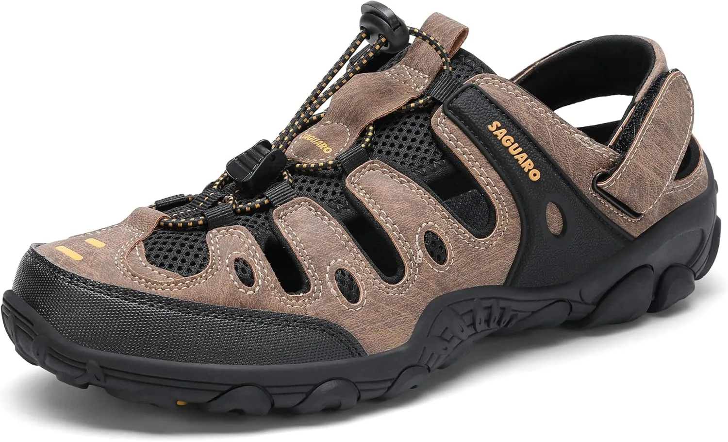 SAGUARO Men's Sport Sandals Adjustable Strap Closed Toe Outdoor Hiking Sandal Beach Water Shoes