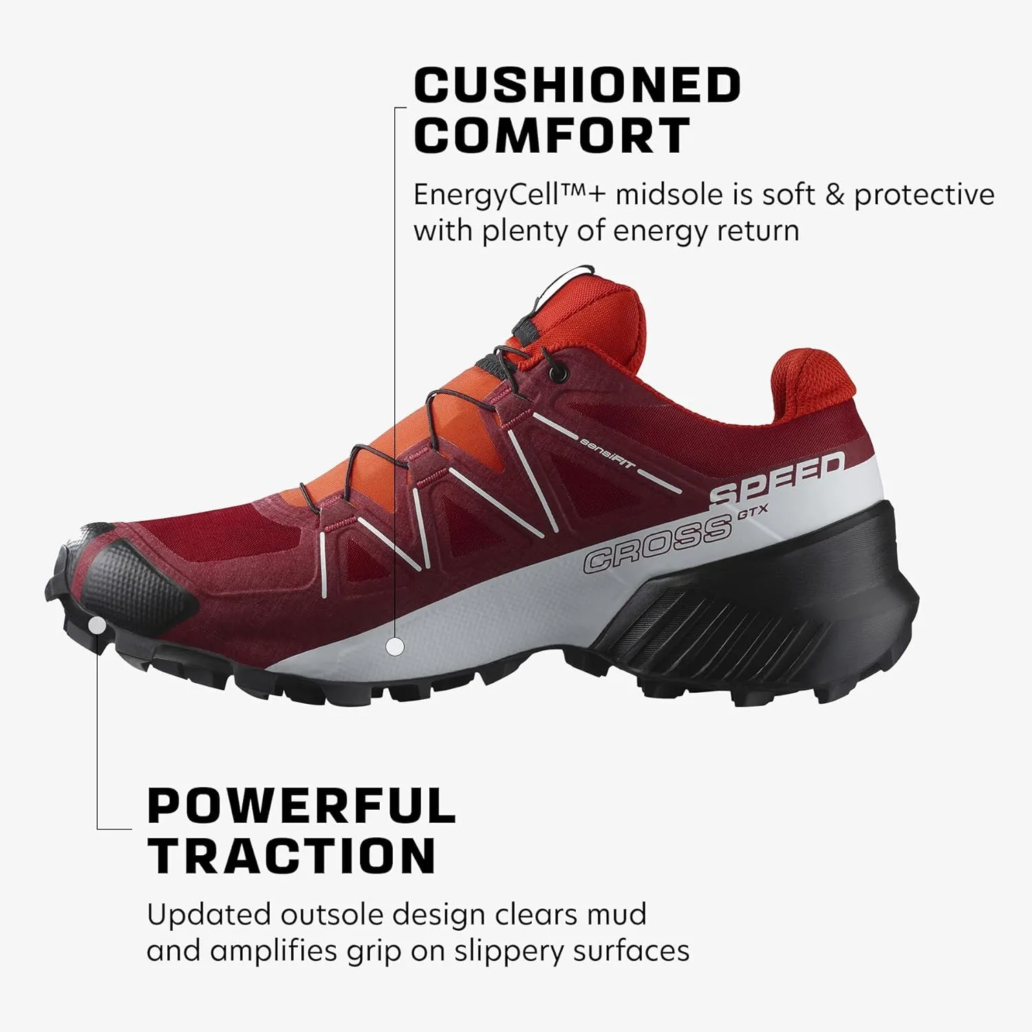Salomon Men’s Speedcross 5 GTX, Waterproof Trail Running Shoes