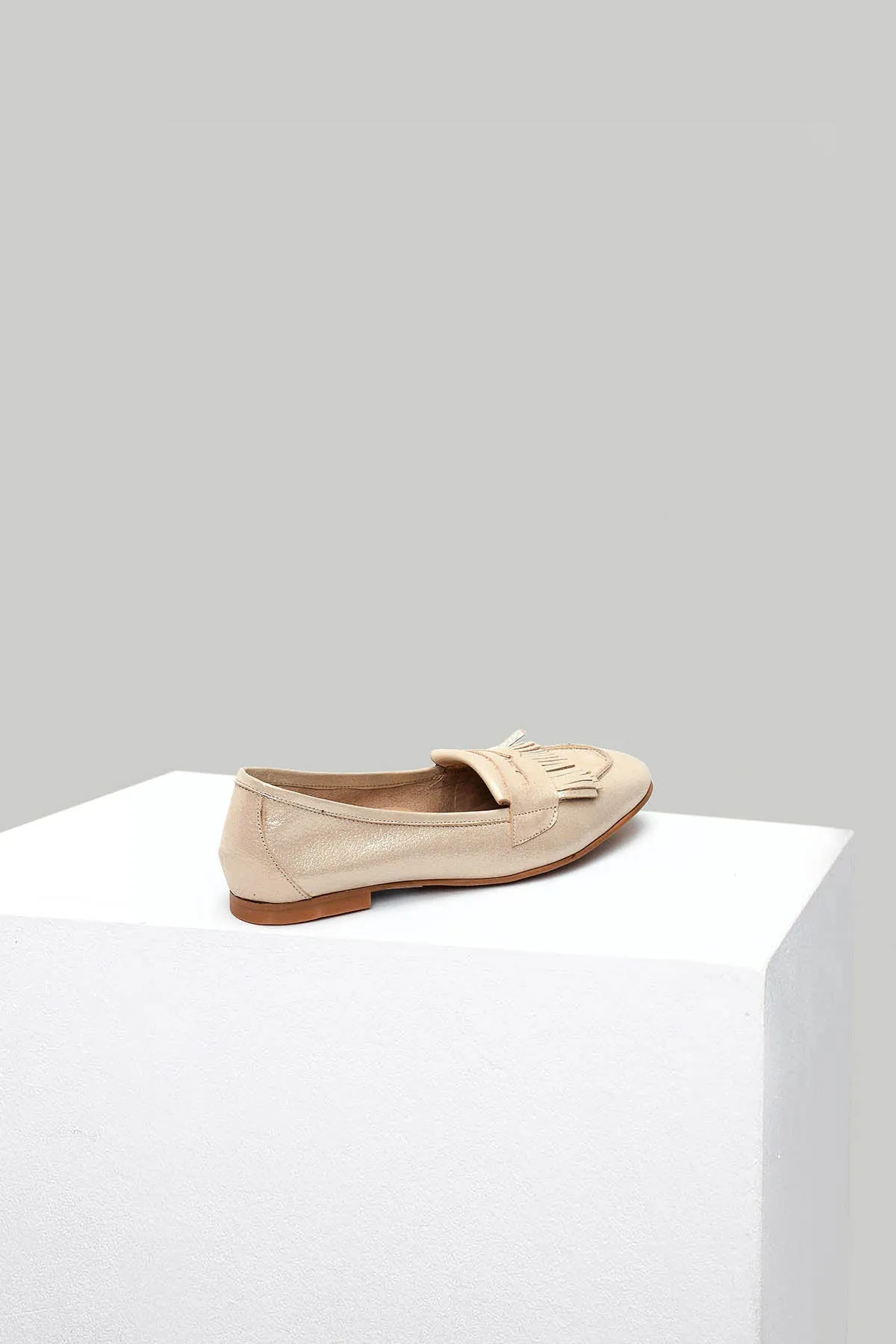 Sarı Kadın Deri Loafer