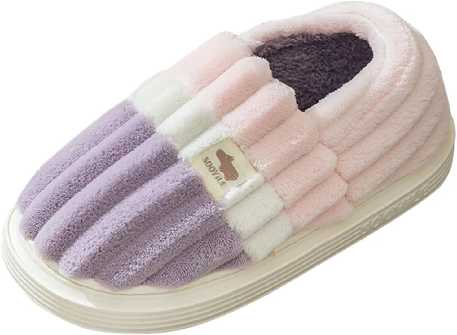SBGMoSJ Non Slip Slippers for Women Cold Weather Slippers Fuzzy Slippers for Women Indoor Slippers for Men Indoor Outdoor Slip On Christmas Village Accessories Gifts for Wife 2023
