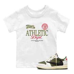 Secure Medium Travis Tees SNRT Athletic Jordan Sneaker Dept 1 Olive Festive offer Scott - Air Goat Kids