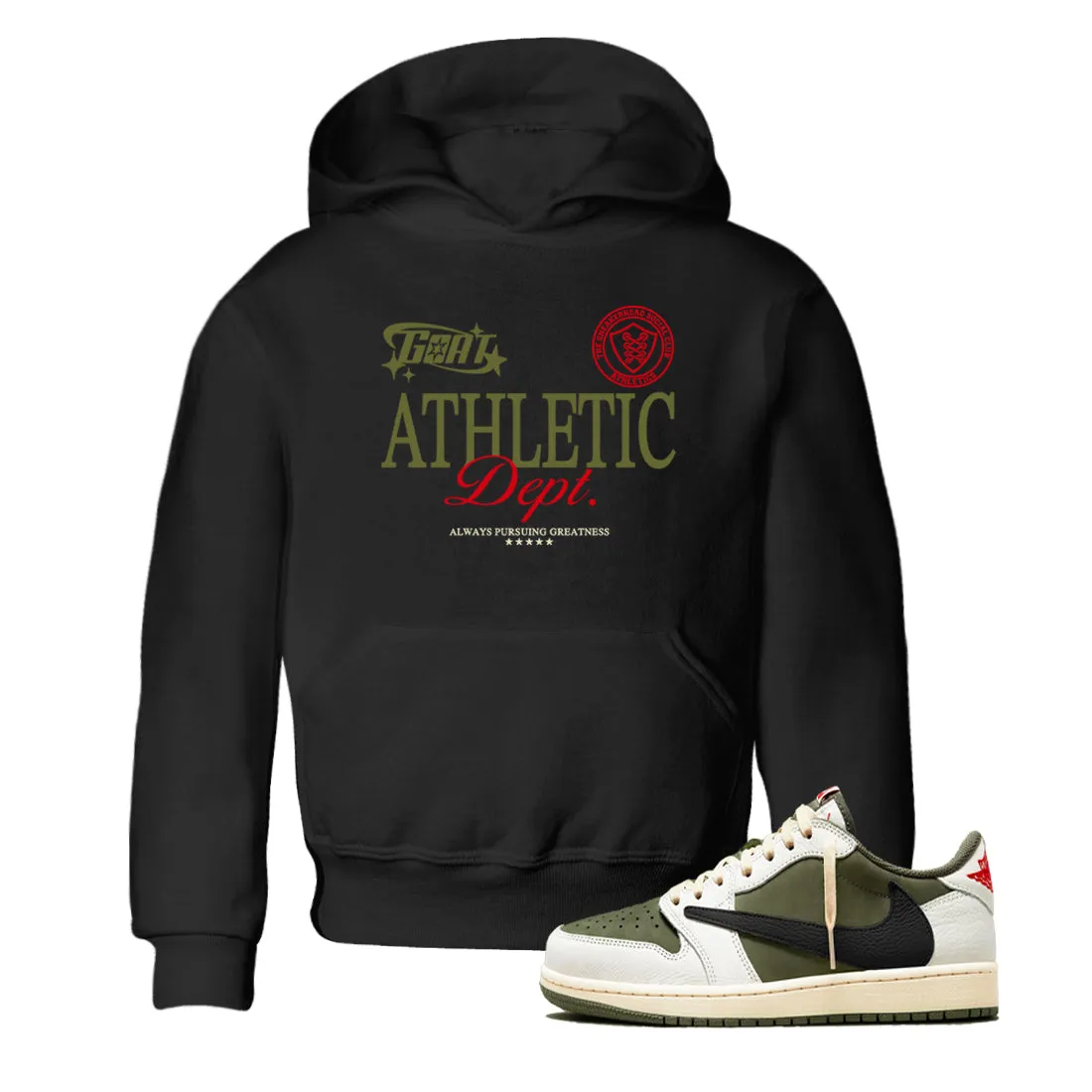 Secure Medium Travis Tees SNRT Athletic Jordan Sneaker Dept 1 Olive Festive offer Scott - Air Goat Kids