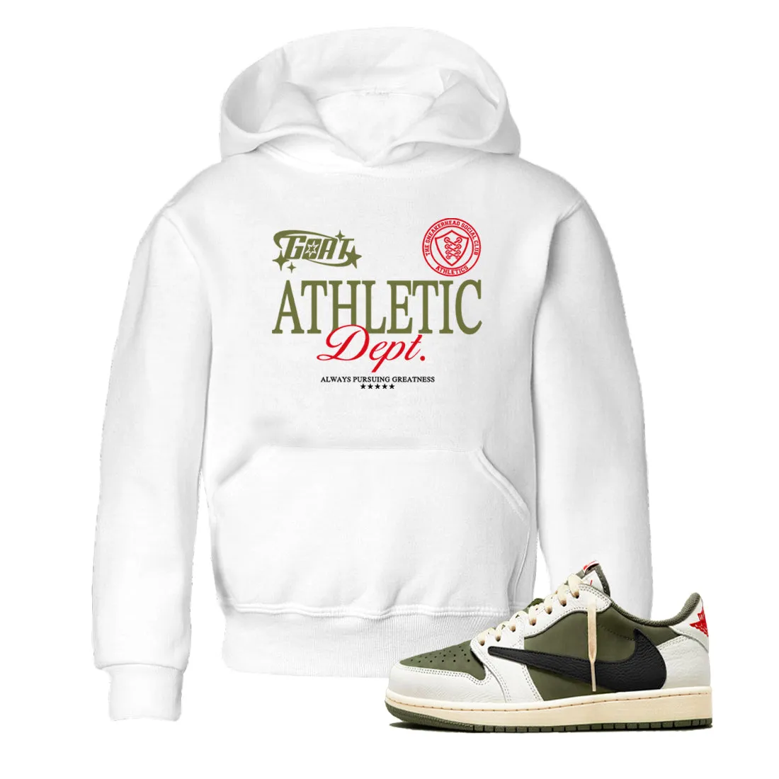 Secure Medium Travis Tees SNRT Athletic Jordan Sneaker Dept 1 Olive Festive offer Scott - Air Goat Kids