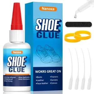 Shoe Glue Sole Repair Kit, Heavy Duty Shoe Glue, Waterproof & Fast Drying Shoe Repair Adhesive for Sneaker, Sole, Leather, Boot, Heel, Sandal, Handbags, etc (33g)