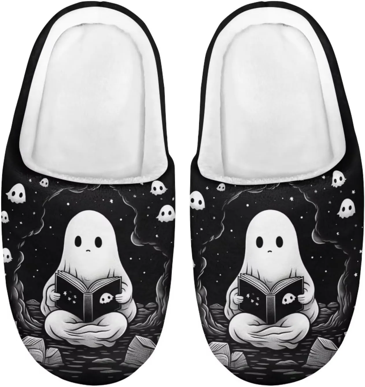 Showudesigns Slippers for Boys Fluffy House Shoes for Girls 9-14.5 Kids Slipper