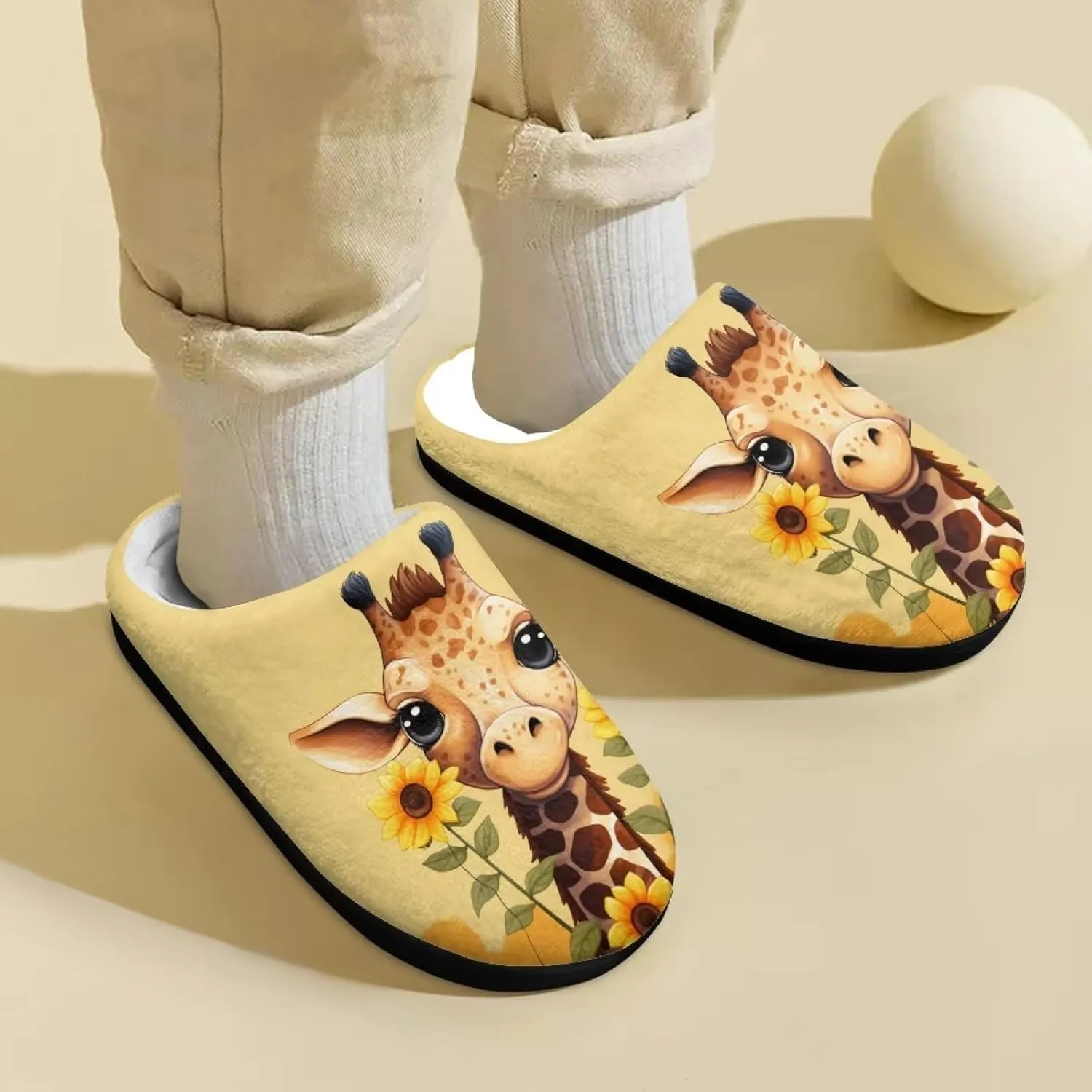 Showudesigns Slippers for Boys Fluffy House Shoes for Girls 9-14.5 Kids Slipper