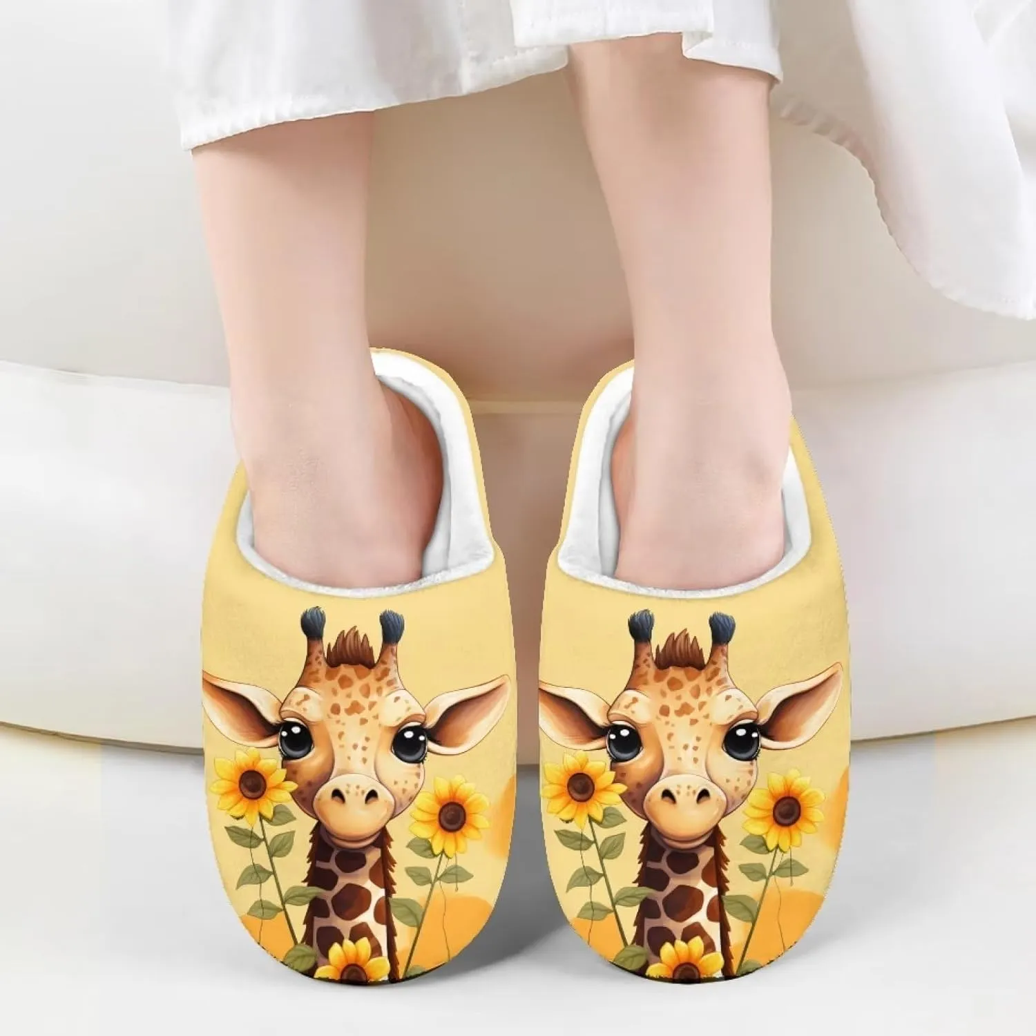 Showudesigns Slippers for Boys Fluffy House Shoes for Girls 9-14.5 Kids Slipper