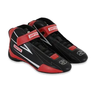 Simpson Racing Supercoil Shoe Black/Red - 13Size 13 Black/Red