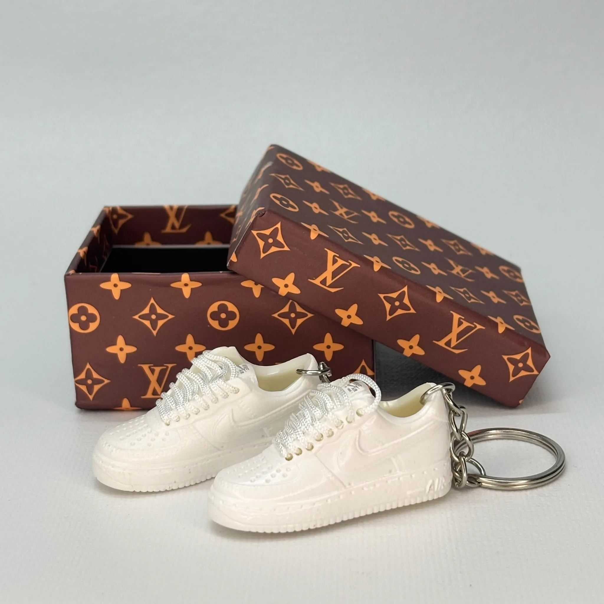 Single Sneaker Keychain - AF1 Triple White Low (No Box)